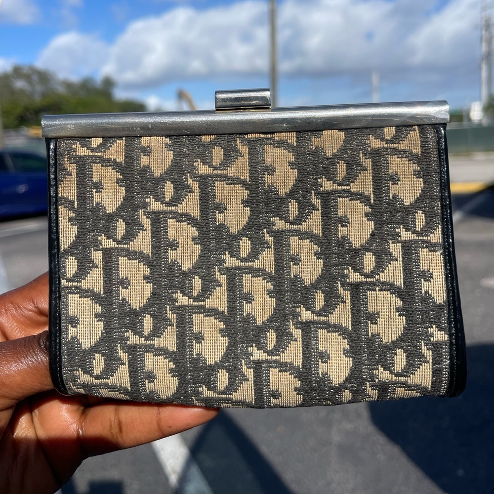 Vintage Dior Trotter coin purse with Clasp